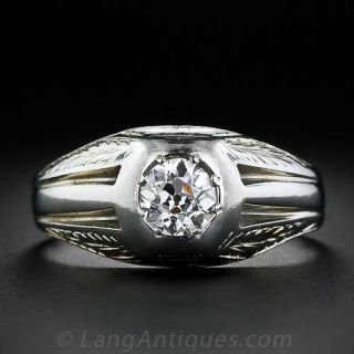 .62 Carat Art Deco Gent's Ring