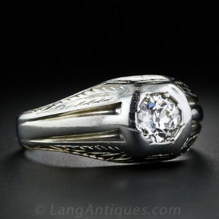 .62 Carat Art Deco Gent's Ring