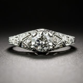 .62 Carat Art Deco Platinum and Diamond Engagement Ring