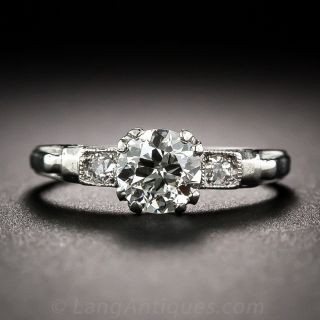 .62 Carat Art Deco Solitaire Diamond and Platinum Ring