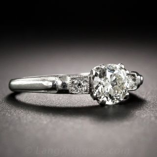 .62 Carat Art Deco Solitaire Diamond and Platinum Ring