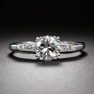 .62 Carat Mid-Century Platinum and Diamond Engagement Ring