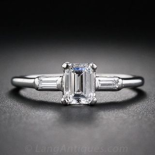 .63 Carat D/VS1 Emerald-Cut Diamond Engagement Ring