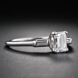 .63 Carat D/VS1 Emerald-Cut Diamond Engagement Ring