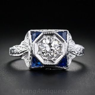 Art Deco Diamond Engagement Ring 
