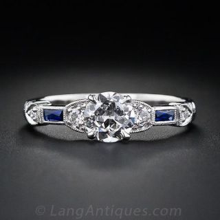 .63 Carat Diamond Art Deco Engagement Ring