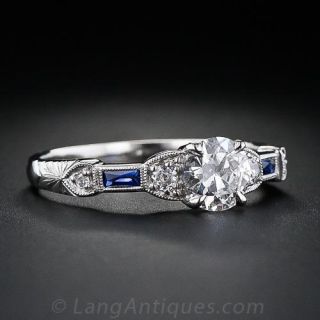 .63 Carat Diamond Art Deco Engagement Ring