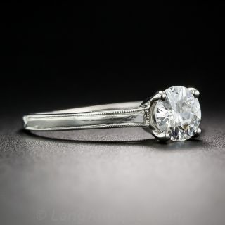 .63 Carat Diamond Platinum Vintage Solitaire - GIA F/SI1