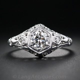 .63 Carat Vintage Diamond Engagement Ring