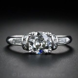 .64 Carat Diamond  and Platinum Art Deco Engagement Ring