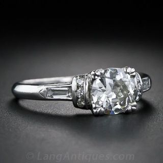 .64 Carat Diamond  and Platinum Art Deco Engagement Ring
