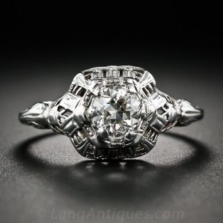 .64 Carat Diamond Vintage Filigree Ring