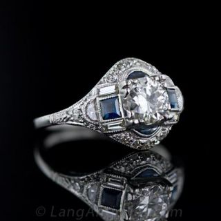 .65 Carat Art Deco Diamond Engagement Ring