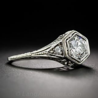 .65 Carat Art Deco Diamond Engagement Ring