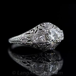 .65 Carat Art Deco Diamond Engagement Ring