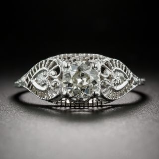 .65 Carat Art Deco Diamond Filigree Ring