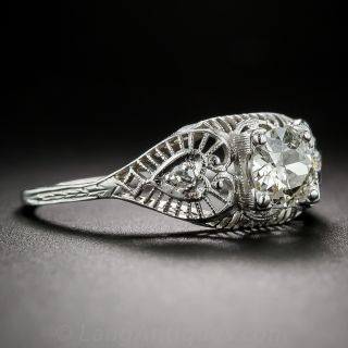 .65 Carat Art Deco Diamond Filigree Ring