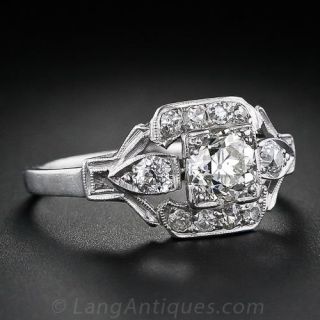 .65 Carat Art Deco Diamond Ring
