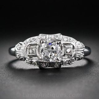 .65 Carat Diamond Art Deco Engagement Ring