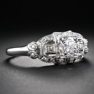 .65 Carat Diamond Art Deco Engagement Ring