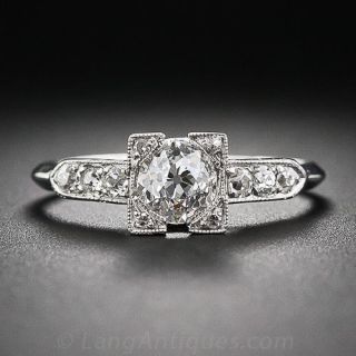 .65 Carat Diamond Art Deco Engagement Ring