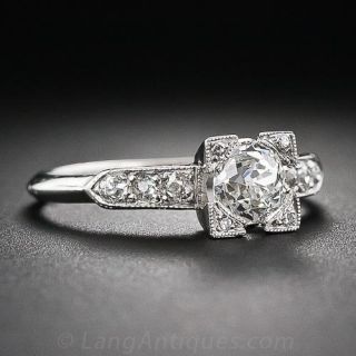 .65 Carat Diamond Art Deco Engagement Ring