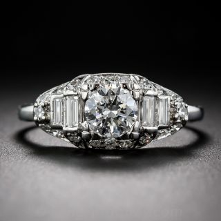 .65 Carat European-Cut Diamond and Platinum Engagement Ring