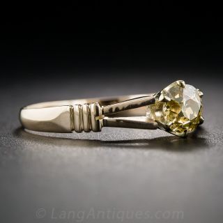 .65 Carat Fancy Yellow Antique Diamond Ring