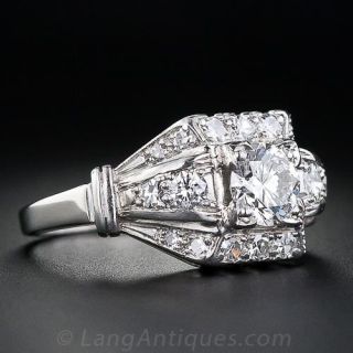 .65 Carat  Mid Century Diamond Engagement Ring