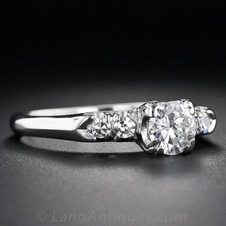 .65 Carat Mid-Century Vintage Diamond Engagement Ring