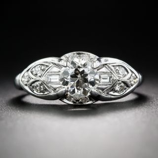 .65 Carat Platinum and Diamond Art Deco Engagement Ring
