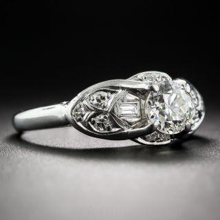 .65 Carat Platinum and Diamond Art Deco Engagement Ring