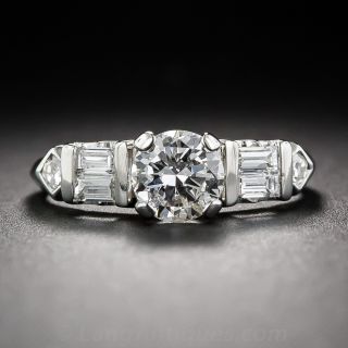.65 Carat Platinum and Diamond Estate Engagement Ring