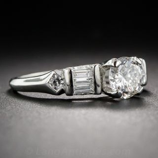 .65 Carat Platinum and Diamond Estate Engagement Ring