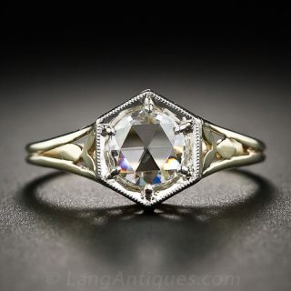 .65 Carat Rose-Cut Diamond Antique Engagement Ring