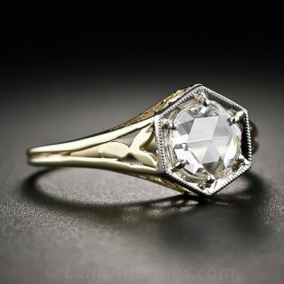 .65 Carat Rose-Cut Diamond Antique Engagement Ring