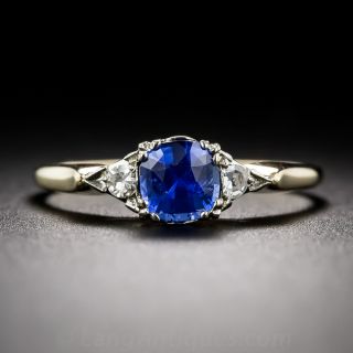 .65 Carat Sapphire and Diamond Engagement Ring
