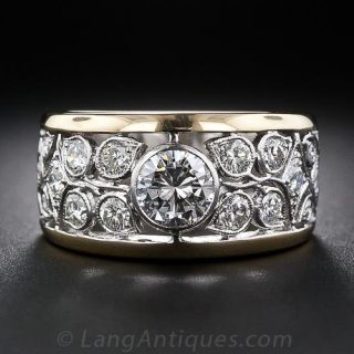 .65 Carat Two-Tone Diamond Band Ring