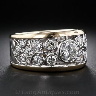 .65 Carat Two-Tone Diamond Band Ring