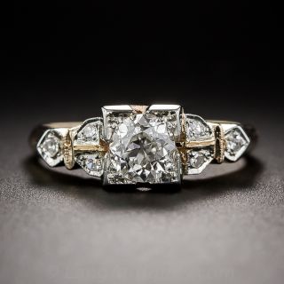 .65 Carat Two-Tone Gold Late-Art Deco Engagement Ring