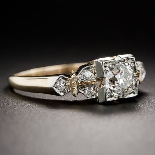.65 Carat Two-Tone Gold Late-Art Deco Engagement Ring