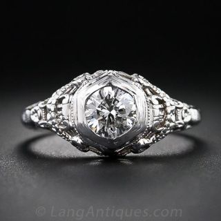 .65 Carat Vintage Diamond Engagement Ring