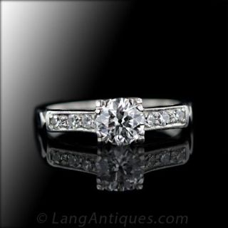 Vintage Diamond Engagement Ring 1950s