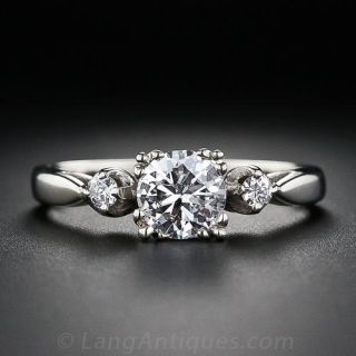 .66 Carat Mid-Century Vintage Diamond Engagement Ring