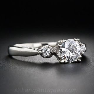 .66 Carat Mid-Century Vintage Diamond Engagement Ring