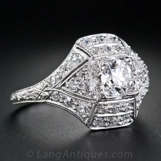 .67 Carat Art Deco Diamond Engagement Ring