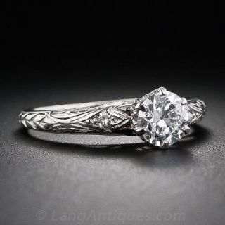 .67 Carat Diamond Antique Engagement Ring in Platinum
