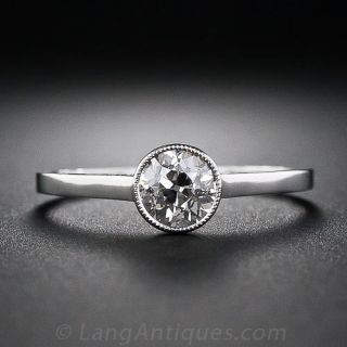 .67 Carat European-Cut Platinum and Diamond Solitaire