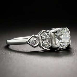 .68 Carat Art Deco Diamond Engagement Ring 