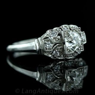 .68 Carat Art Deco Style Diamond Engagement Ring